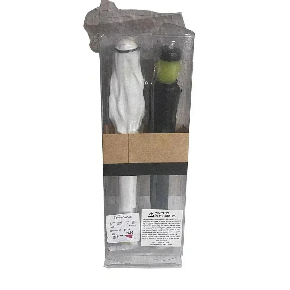 Frankenstein Bride Couple Wedding Halloween Candles Green Monsters Tall 10